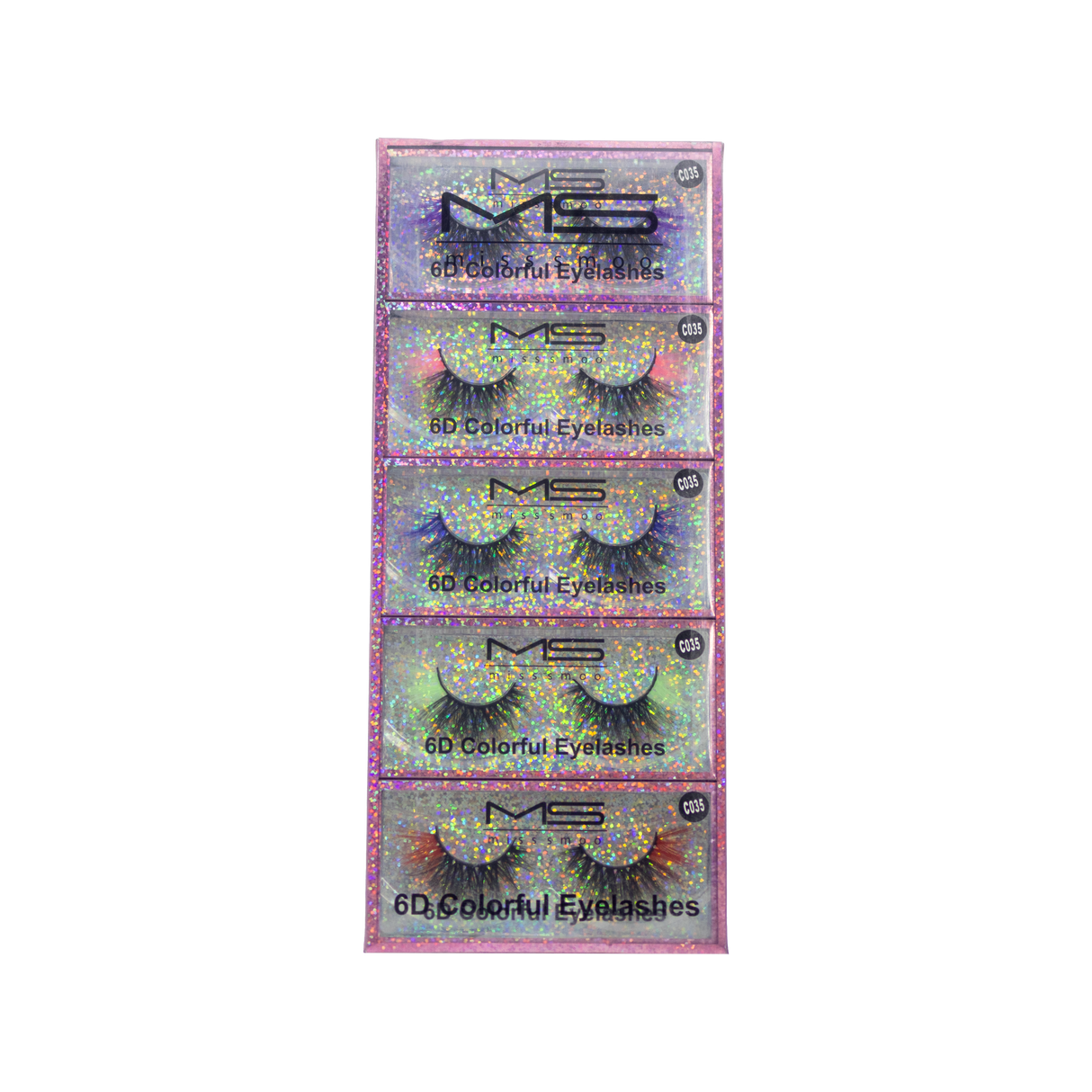 Miss Smoo 6D colourful eyelashes C035