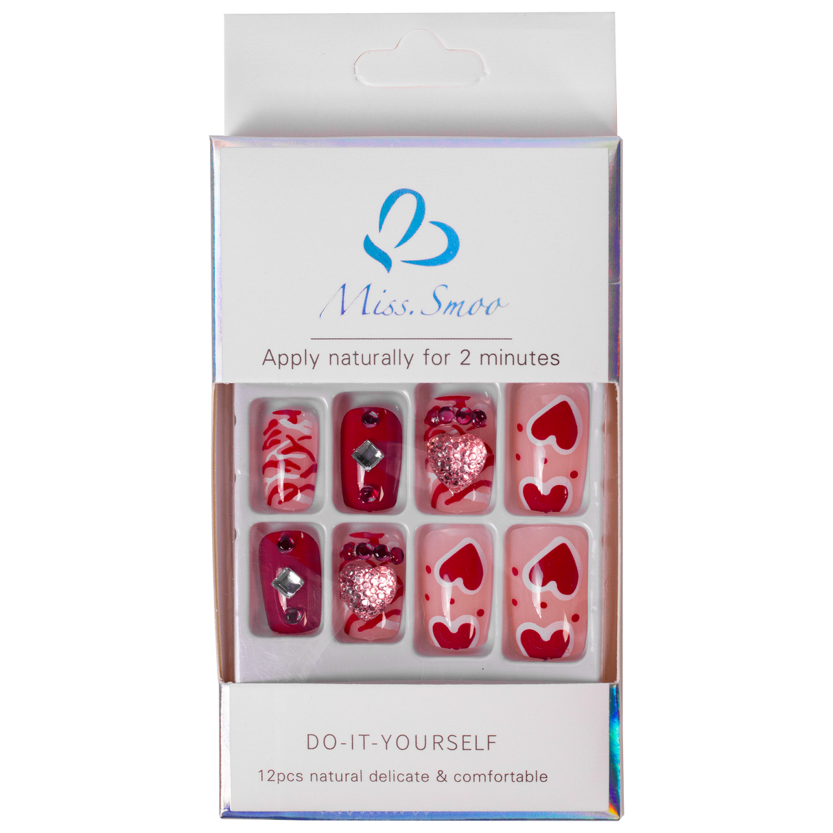 12 Pieces Love Edition Press on Fake Nails