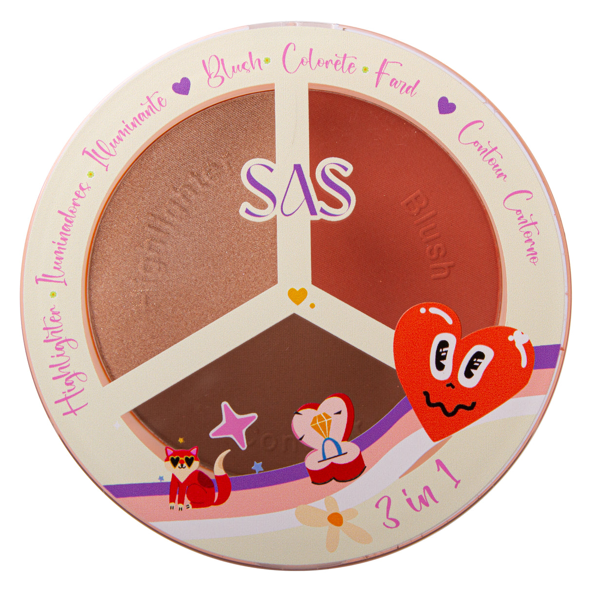 SAS makeup contour and highlighter