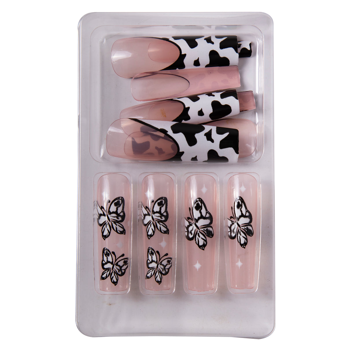 12pcs coffin miss smoo stick on nails