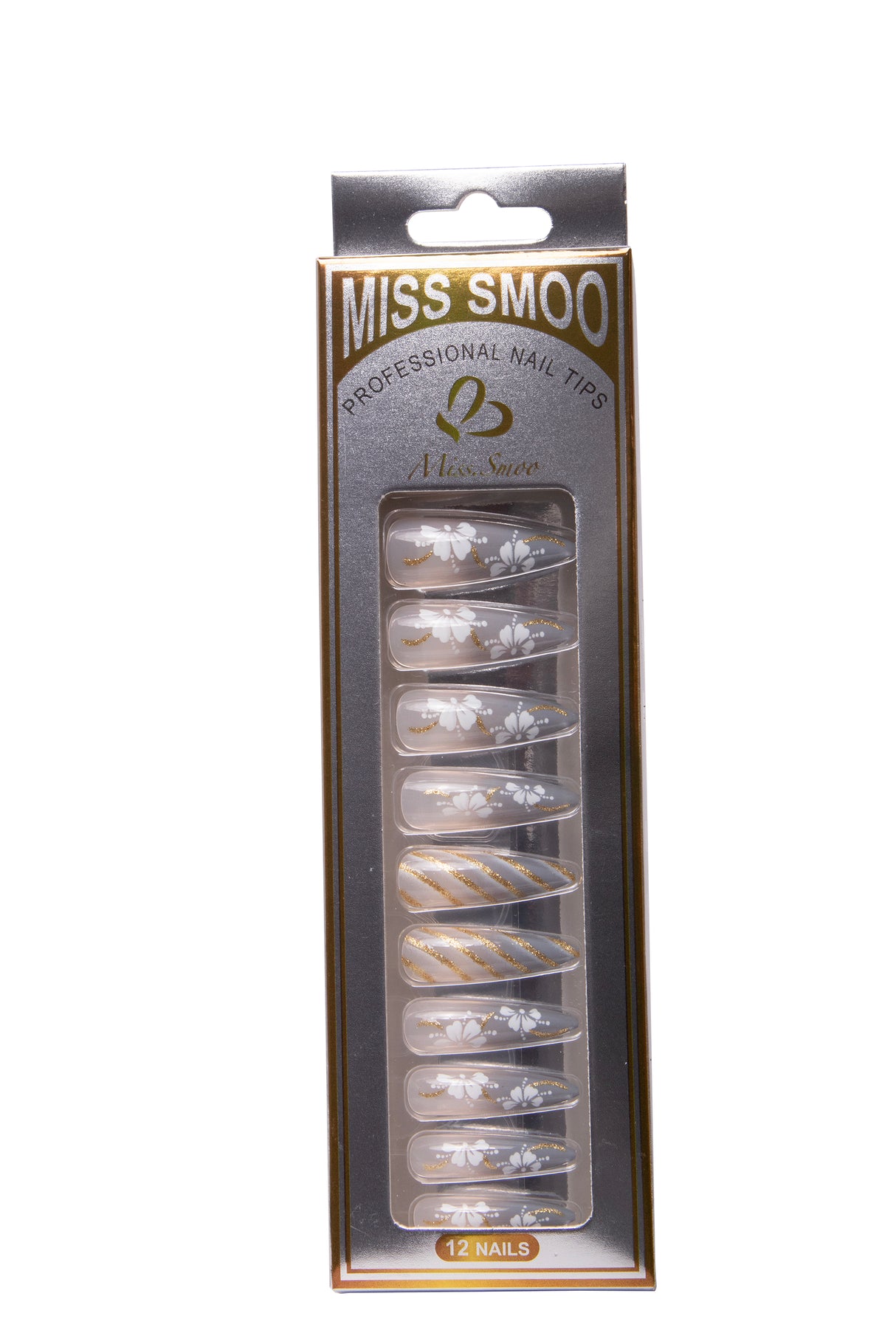 12 Pieces Miss Smoo stick on nails