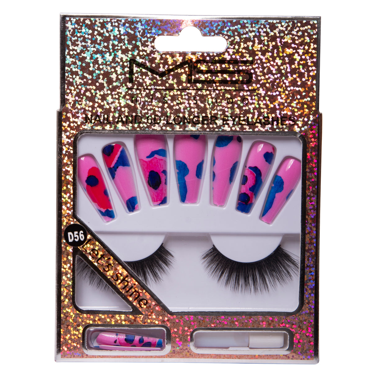 Miss Smoo Make Up Combo(stick on nails, stick on 6D eye lashes and eyelash glue)