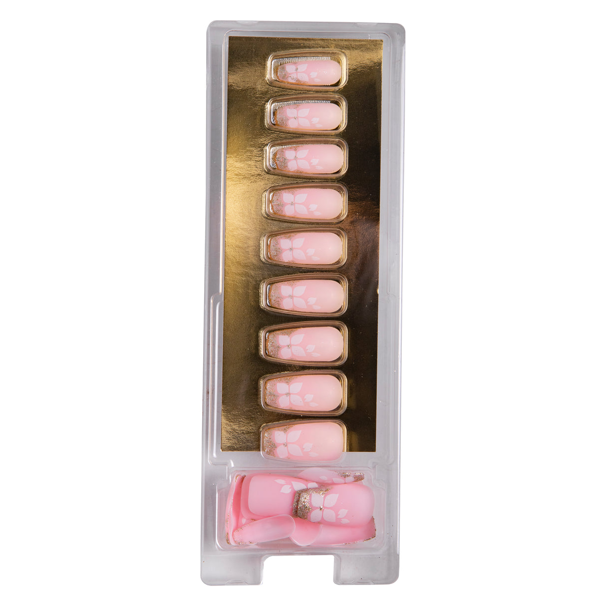 Miss Smoo Stick On Nails pink and white