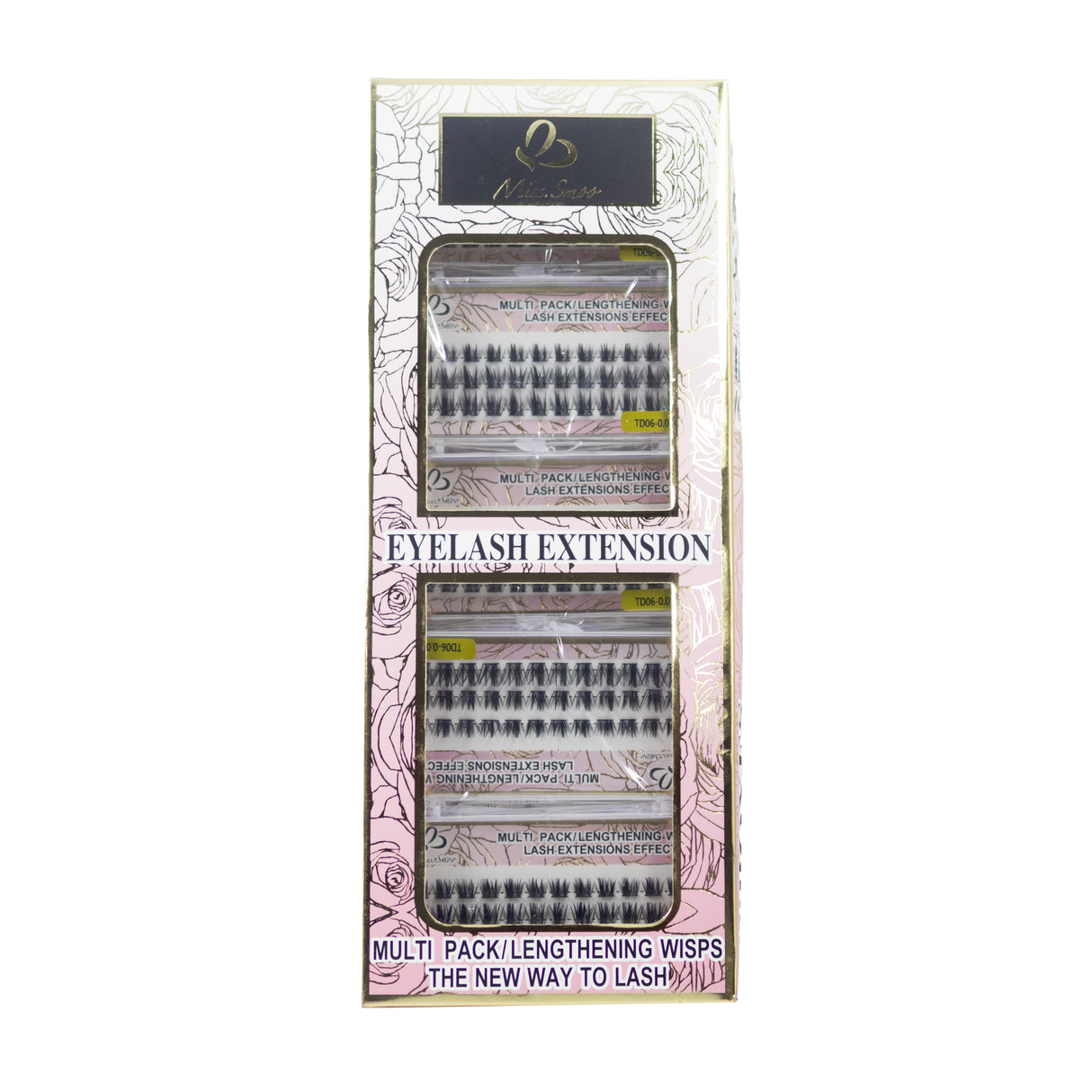 Miss Smoo Multi pack/ lengthening Wisps Lash extensions Effect TD06-0.07-D-MIX