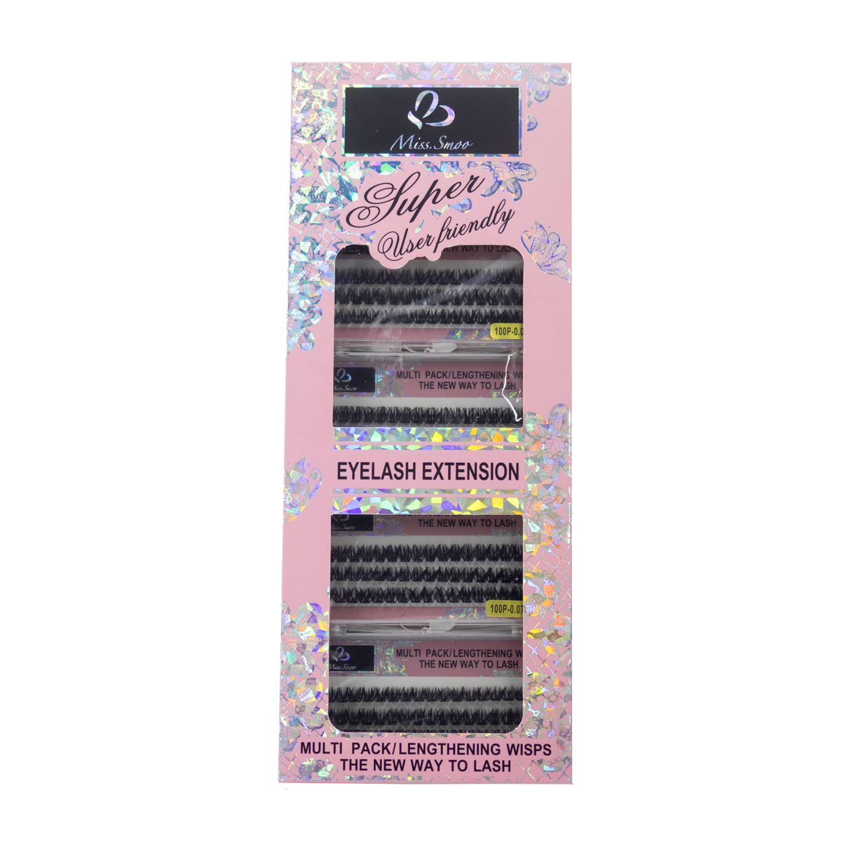 Miss Smoo multipack/lengthening wisps lash extensions 100P-0.07-D10mm