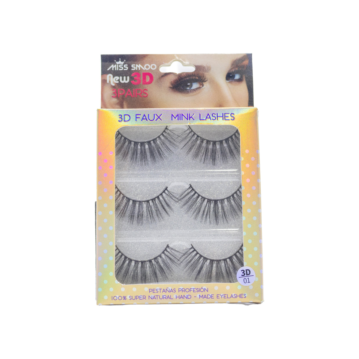 3 Pairs Miss Smoo Faux Mink Lashes  3D/01