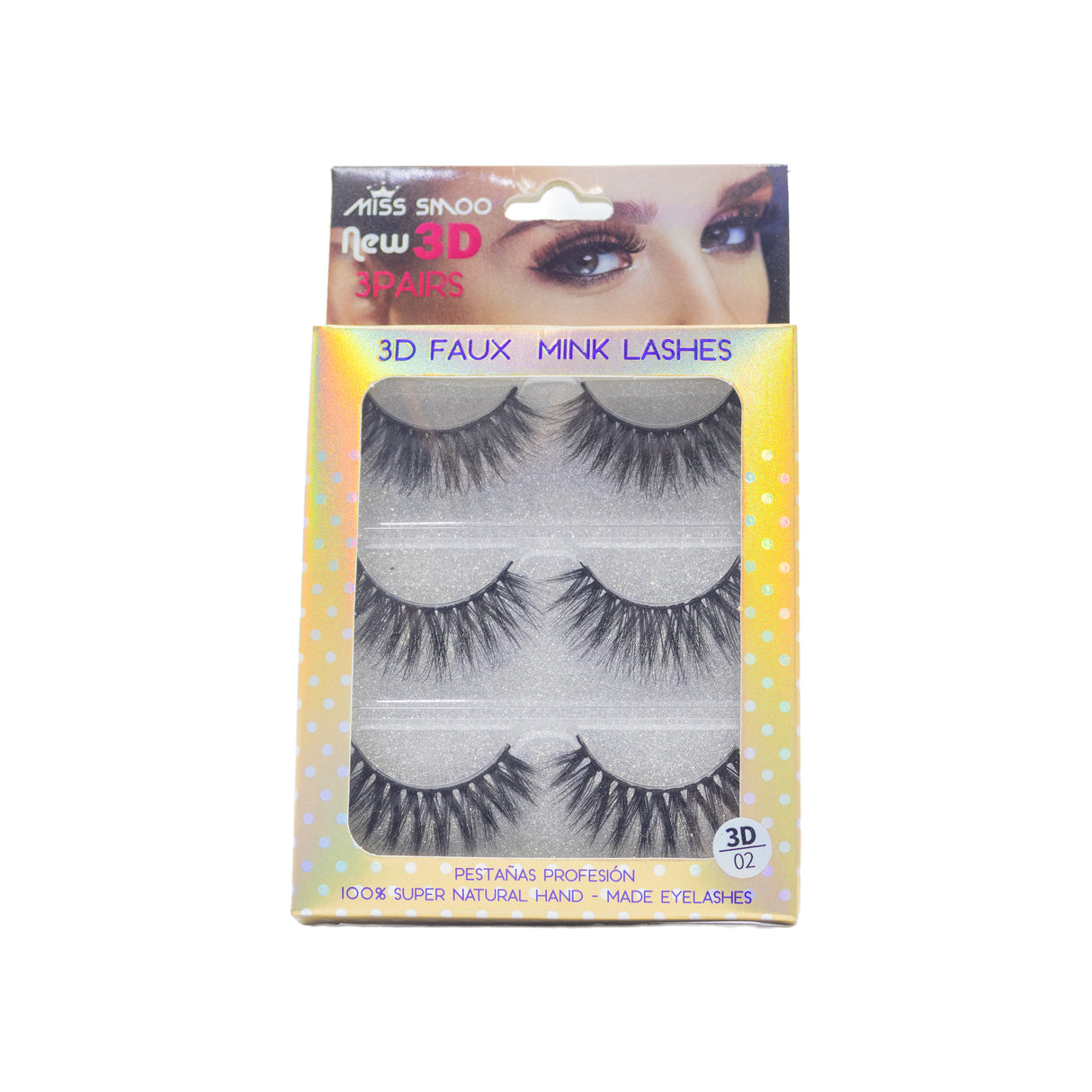 3 Pairs Miss Smoo  Faux Mink Lashes 3D/02