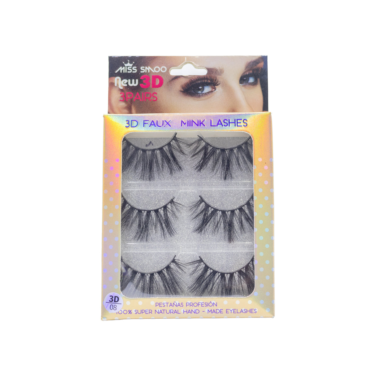 3 Pairs Miss Smoo Faux Mink Lashes 3D/08