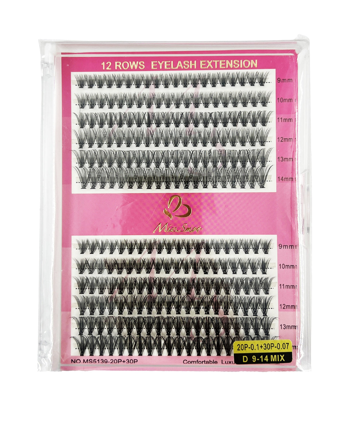 20P-0.1+30P-0.07 cluster eyelash extensions