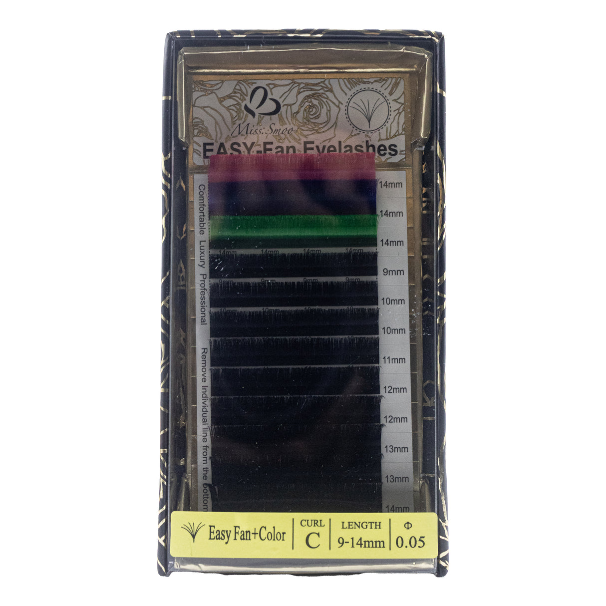 Miss Smoo Easy Fan Eyelashes + Colour curl C (9-14mm) 0.05