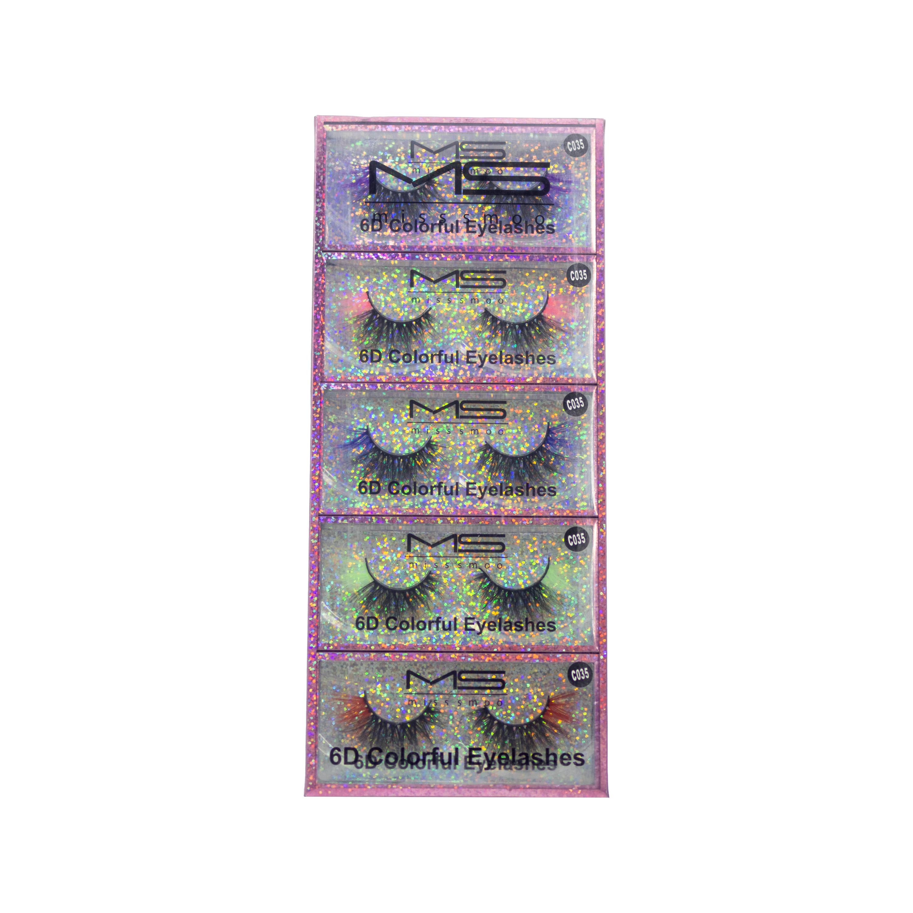 Miss Smoo 6D colourful eyelashes C035