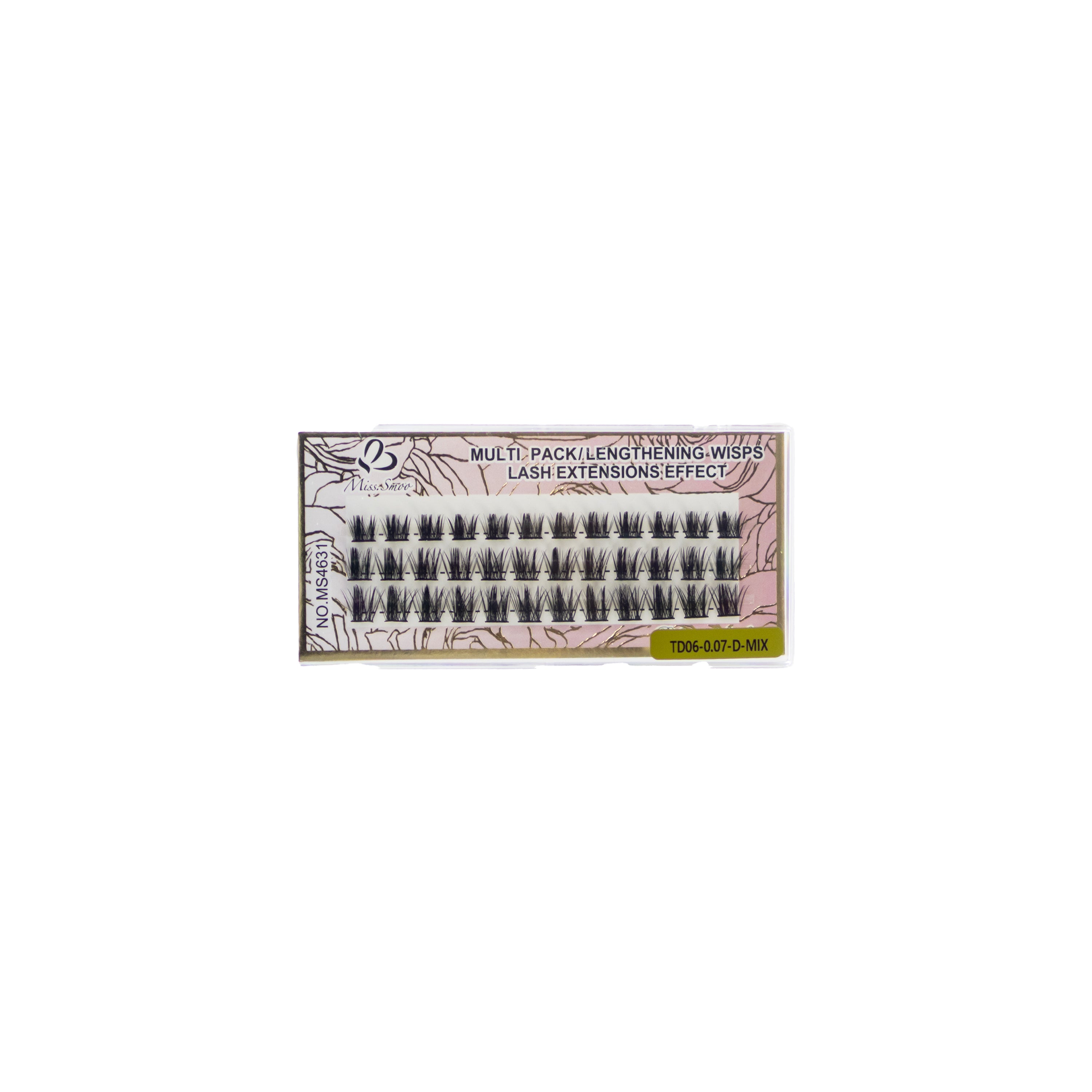Miss Smoo Multi pack/ lengthening Wisps Lash extensions Effect TD06-0.07-D-MIX