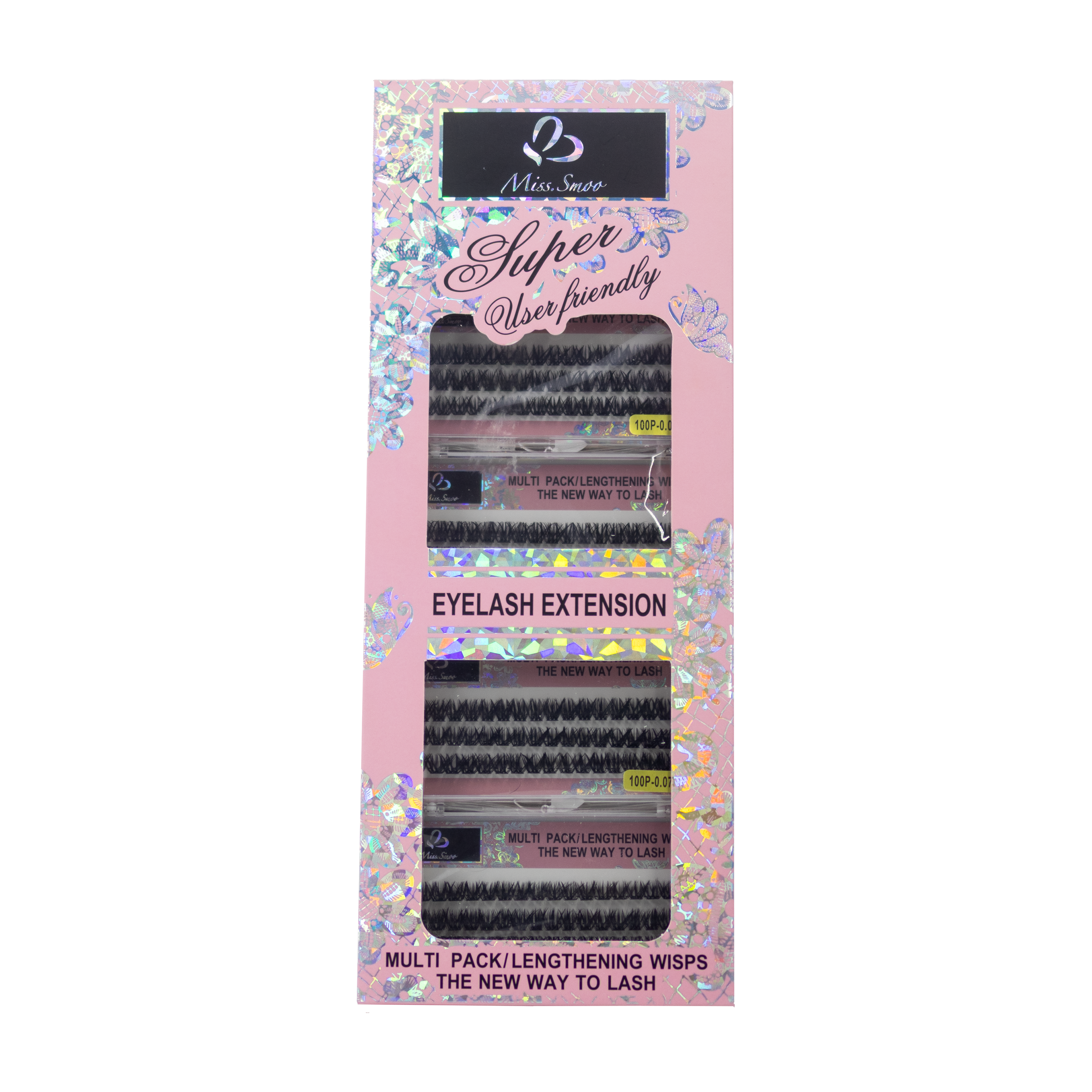 Miss Smoo multipack/lengthening wisps lash extensions 100P-0.07-D10mm